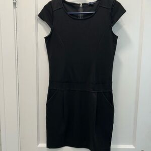 GAP Black Sheath Mini Dress Cap Sleeve